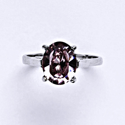 Stříbrný prsten se Swarovski krystalem violet, T 1467