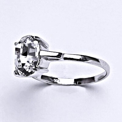Stříbrný prsten se Swarovski čirým krystalem, T 1467