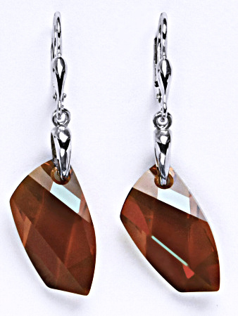 Stříbrné naušnice s krystaly Swarovski coper, NK 1313/27