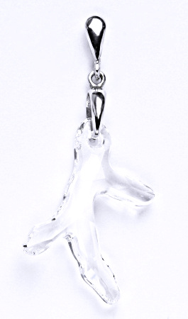 Stříbrný přívěšek s čirým krystalem Swarovski,přívěšek ze stříbra, šperk P 1313/22