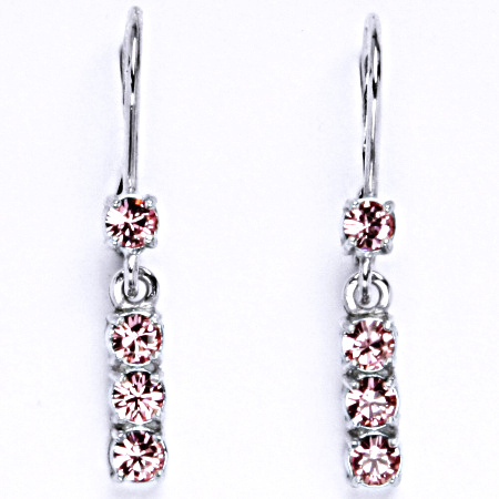 Náušnice s krystalem Swarovski light rose,šperk,přívěšek ze stříbra, NK 1323V 1339