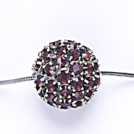 Koule se Swarovski krystalem celostříbrná 16.5 mm cyclamen opal přívěsek stříbrný P 1338