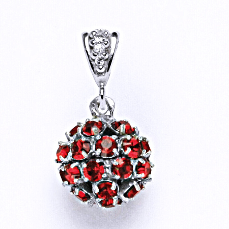 Koule se Swarovski krystalem přívěsek stříbrný light siam P 1344/2