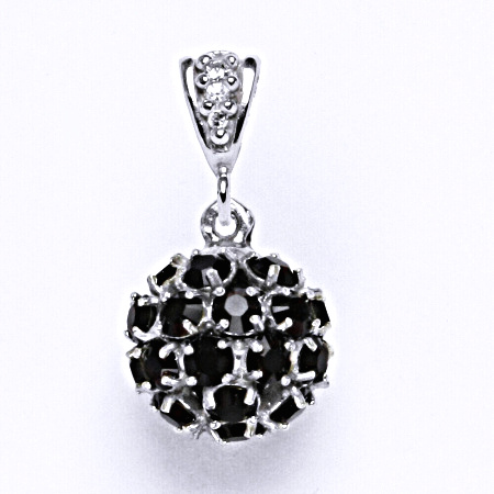 Koule se Swarovski krystalem přívěsek stříbrný garnet P 1344/2