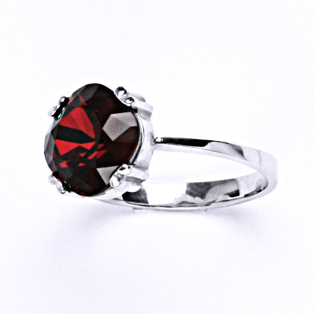 Stříbrný prsten s krystalem swarovski Siam,šperk T 1225