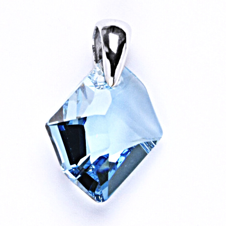 Stříbrný přívěšek s krystalem Swarovski Cosmic pendant akvamarin, P 1302