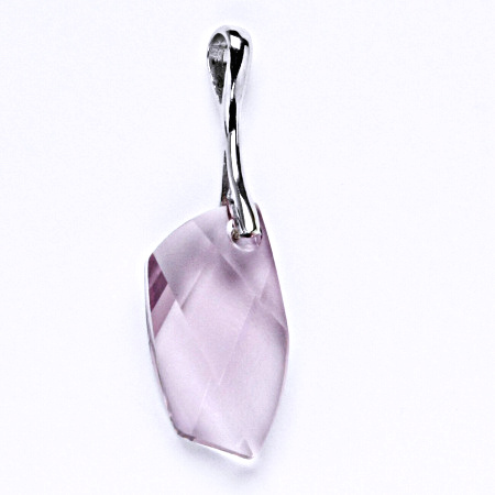 Stříbrný přívěšek s krystalem Swarovski light ametyst, P 1295