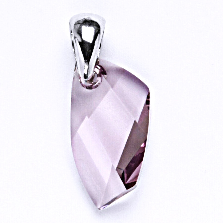 Stříbrný přívěšek s krystalem Swarovski light ametyst, P 1302