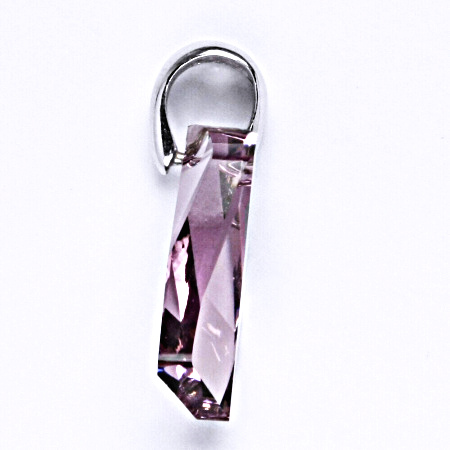 Stříbrný přívěšek s krystalem Swarovski light ametyst, P 1302