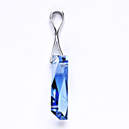 Stříbrný přívěšek s krystalem Swarovski akvamarín, P 1295