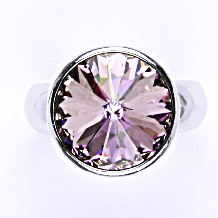 Stříbrný prsten se Swarovski krystalem, vitrail light T 1372