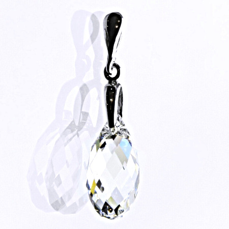 Stříbrný přívěšek se Swarovski čirými krystaly 17 mm, P 1313/22