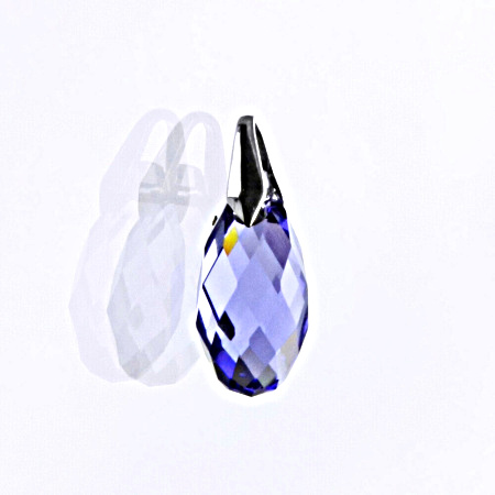 Stříbrný přívěšek se Swarovski krystalem tanzanit 17 mm, P 1310
