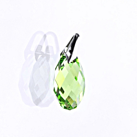 Stříbrný přívěšek se Swarovski krystalem peridot 17 mm, P 1310