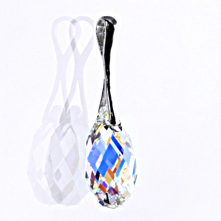 Stříbrný přívěšek se Swarovski AB krystalem 17 mm, P 1295 