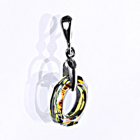 Stříbrný přívěšek se Swarovski krystalem volcano 14 mm, P 1313 