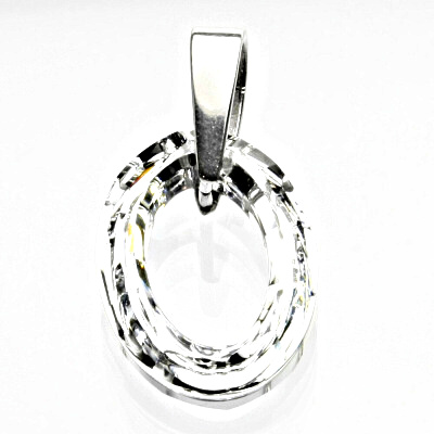 Stříbrný přívěšek se Swarovski krystalem silver shade