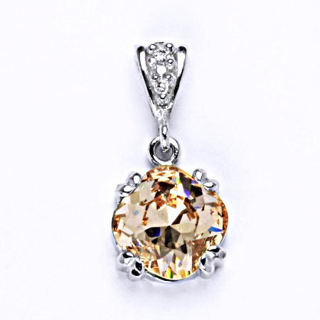 Přívěšek stříbrný se Swarovski krystalem light peach P 1225/2