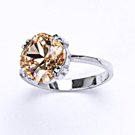 Prsten stříbrný se Swarovski krystalem light peach T 1225 
