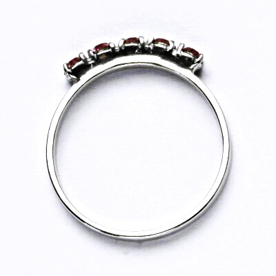 Stříbrný prsten se Swarovski krystaly, rose, prsten ze stříbra, T 1340