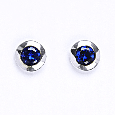 Stříbrné náušnice na šroubek se spinelem NŠ 1046 Spinel