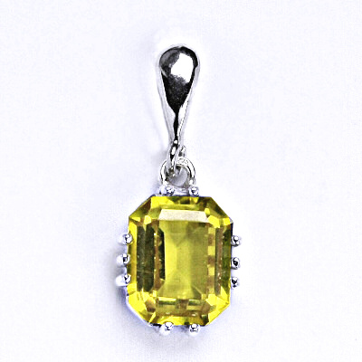 Stříbrný přívěšek se syntetickým zirkonem yellow, P 1440